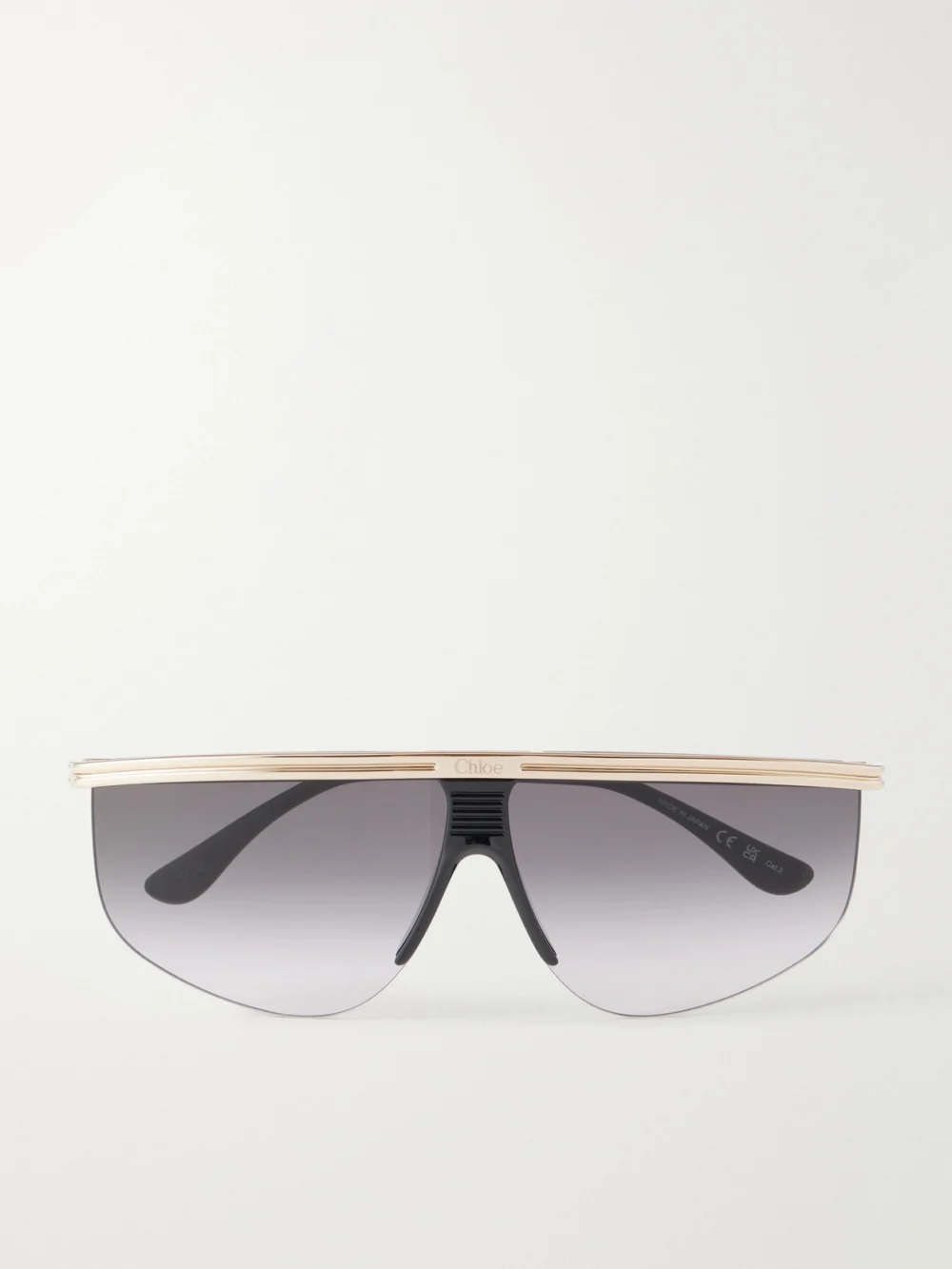 Chloé D-frame Gold-tone Sunglasses in gray