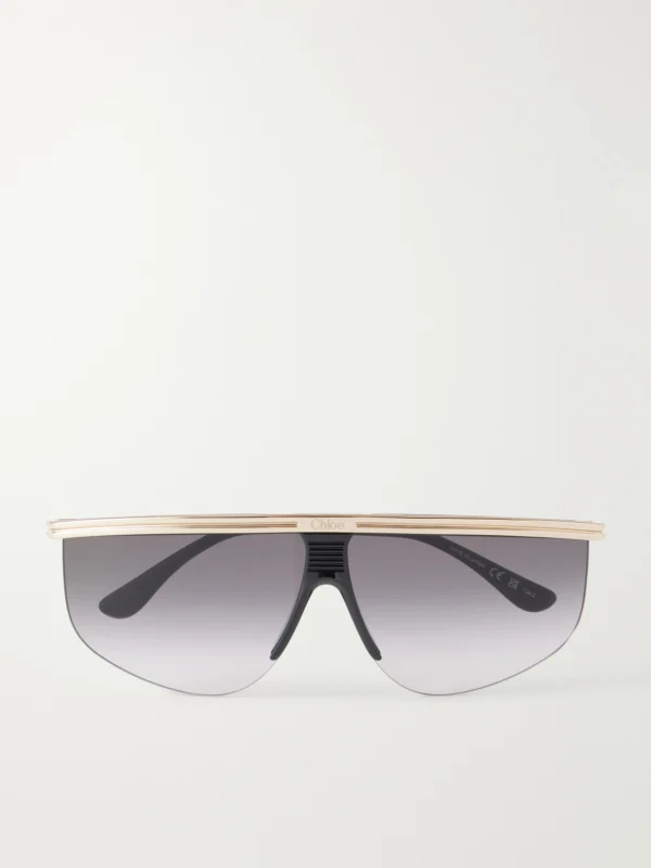 Chloé D-frame Gold-tone Sunglasses