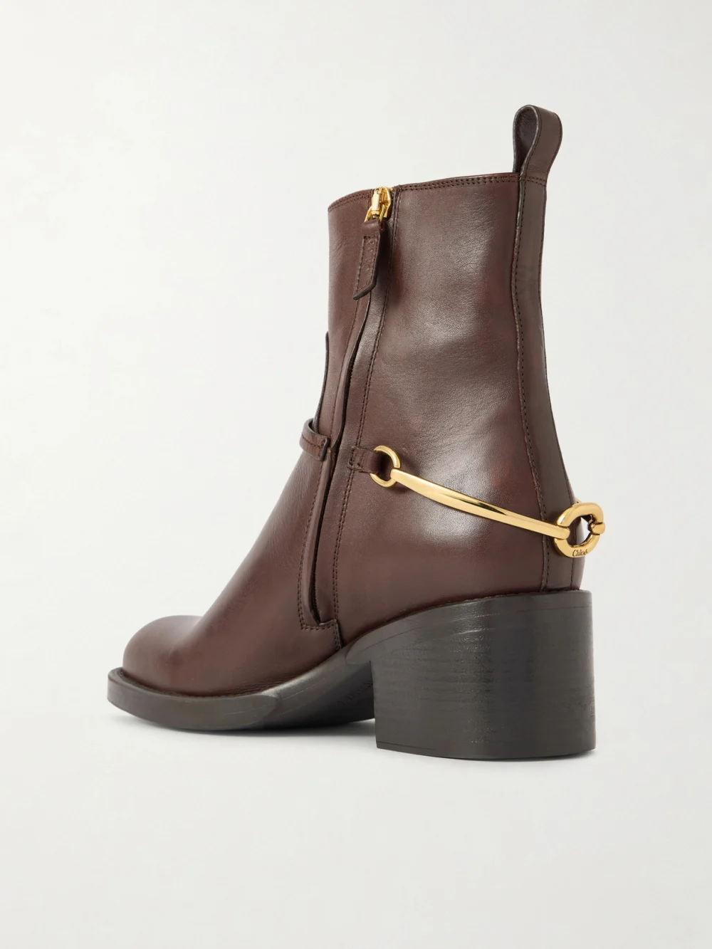 Back view of the Chloé Dakota Embellished Leather Ankle Boots