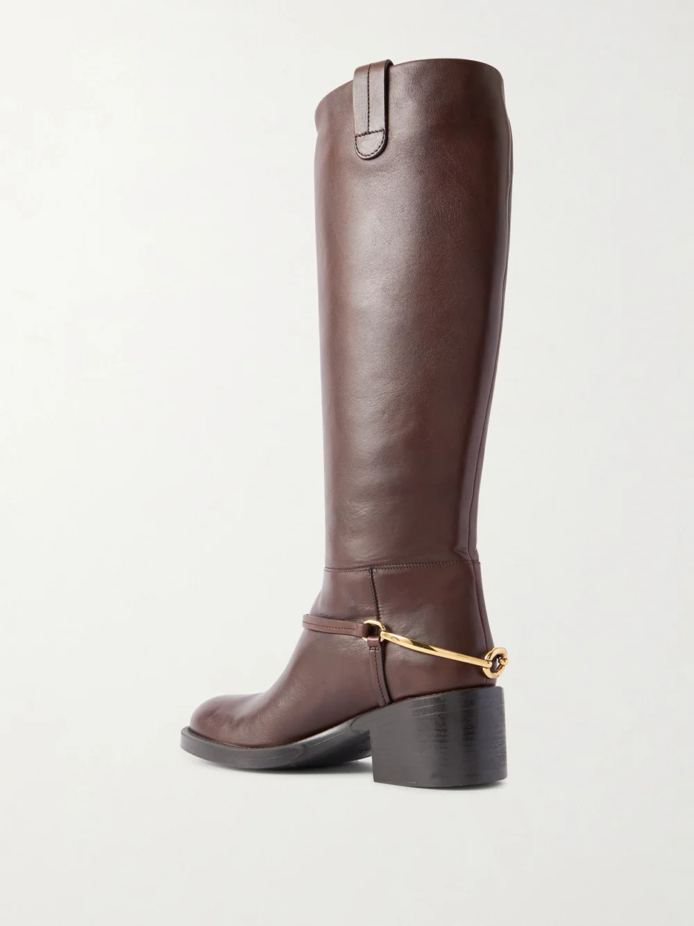 Back view of the Chloé Dakota Embellished Leather Knee Boots