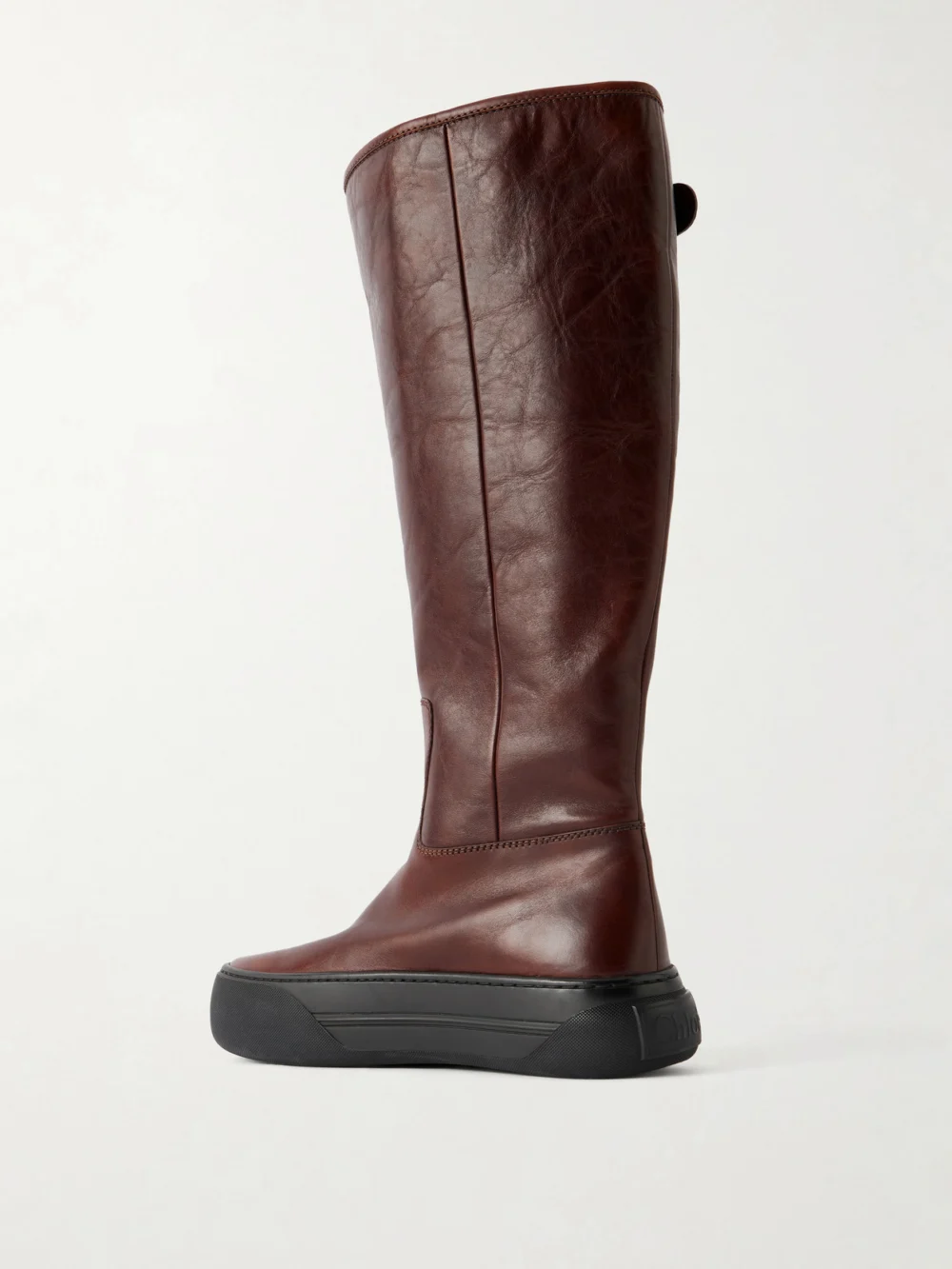 Back view of the Chloé Delia Leather Knee Boots