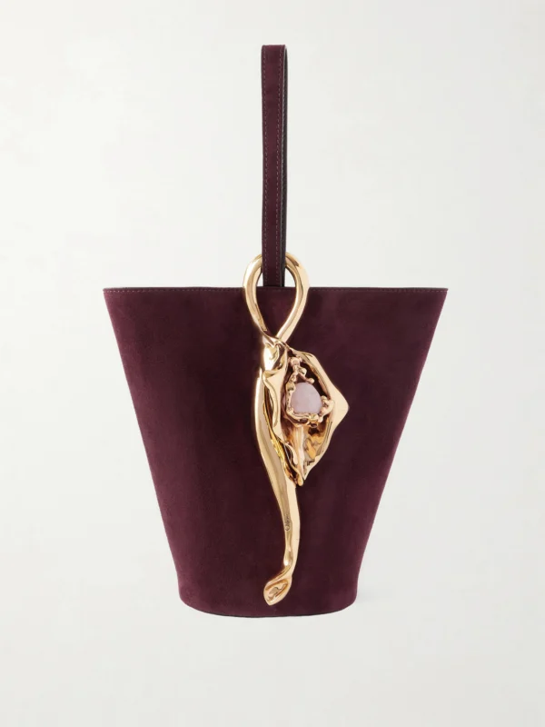 Chloé Eden Treasure Embellished Suede Tote