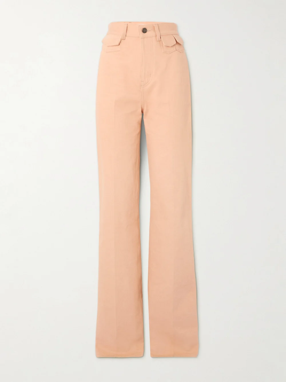 Chloé Embellished High-rise Straight-leg Jeans in pink
