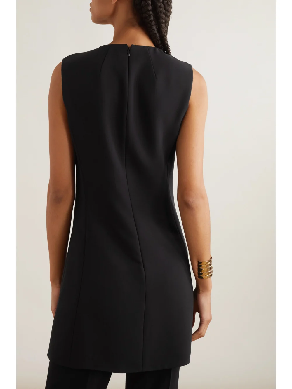 Back view of the Chloé Embellished Silk-cady Mini Dress