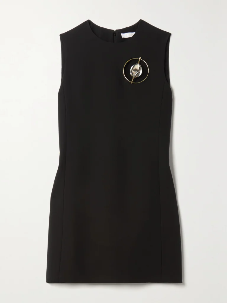 Chloé Embellished Silk-cady Mini Dress