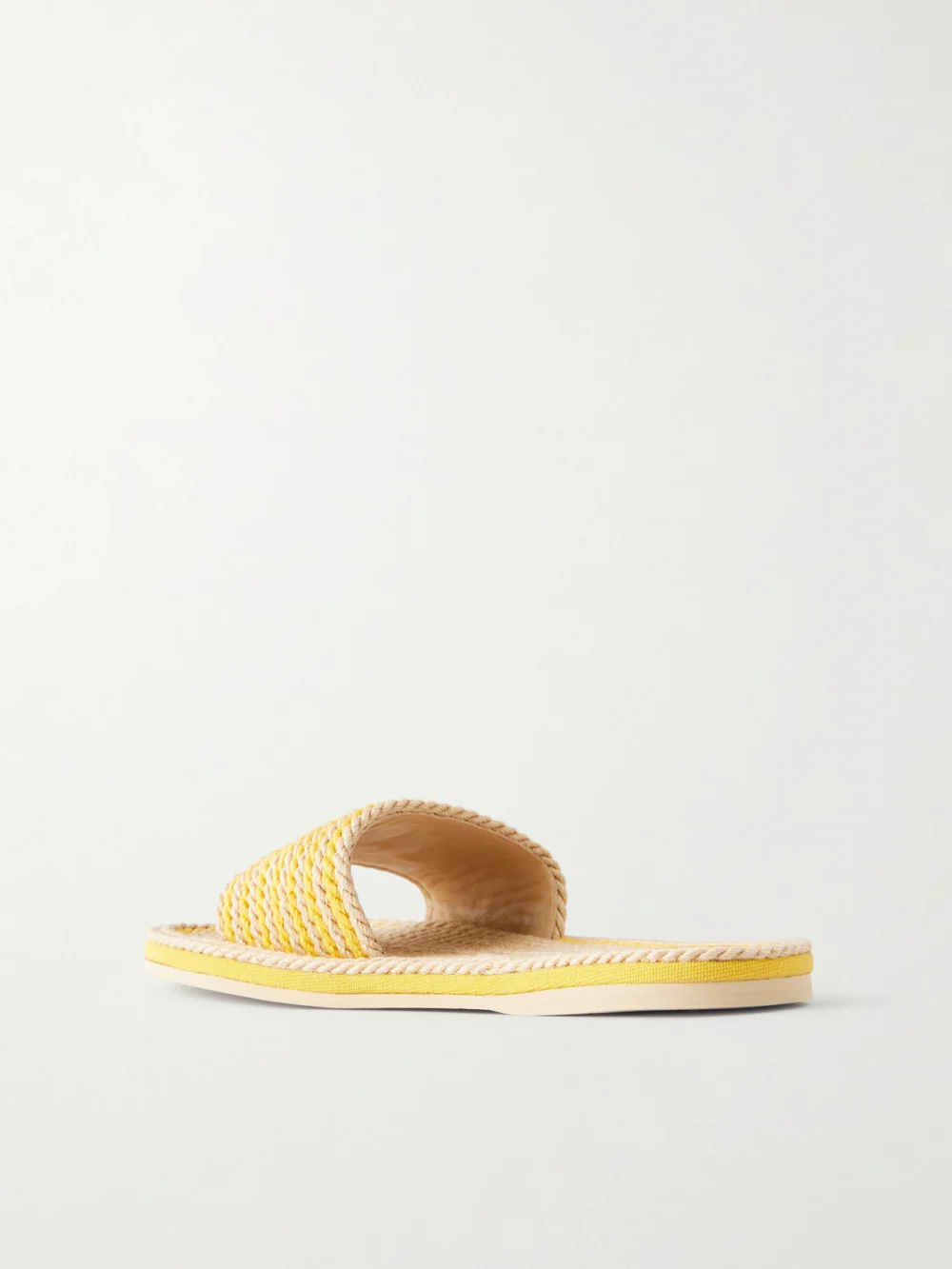 Back view of the Chloé Embroidered Striped Cord Slides