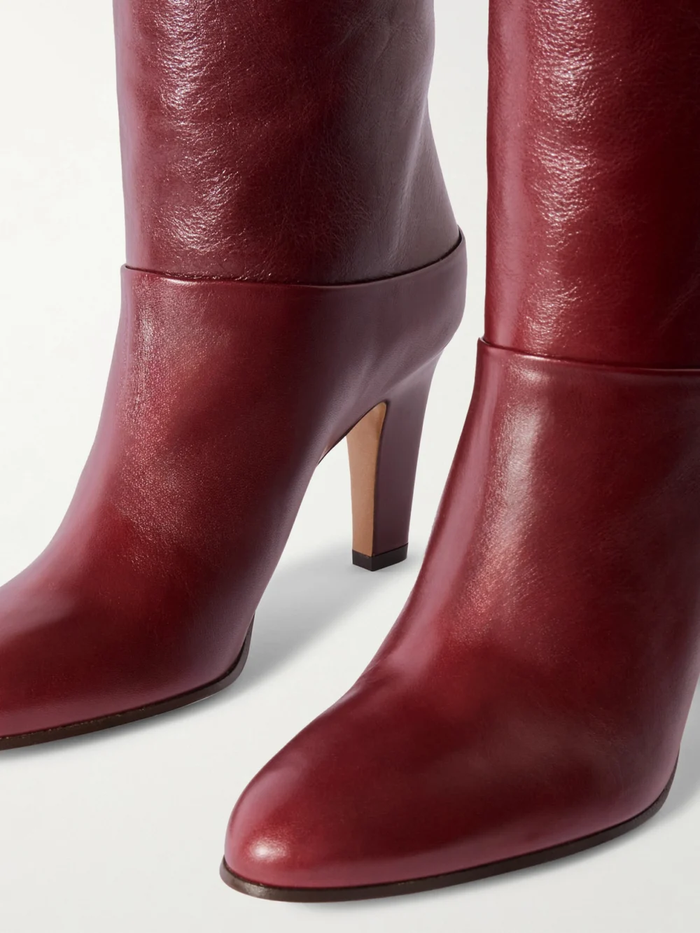 Close-up detail of the Chloé Eve Leather Over-the-knee Boots