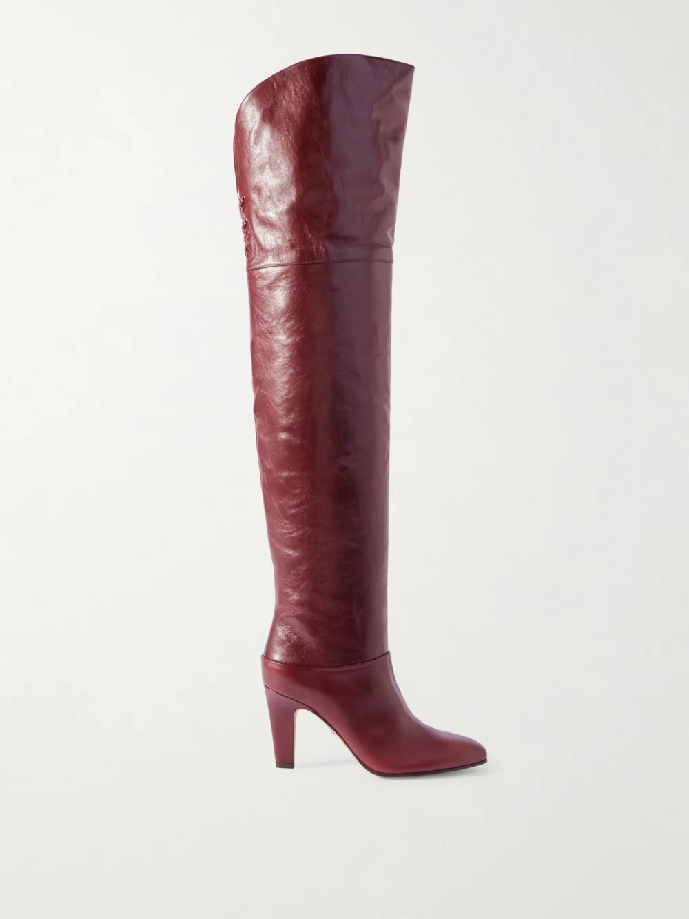 Chloé Eve Leather Over-the-knee Boots in burgundy