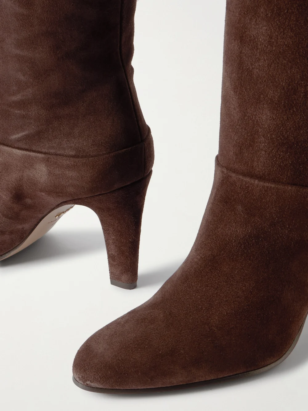 Close-up detail of the Chloé Eve Suede Over-the-knee Boots