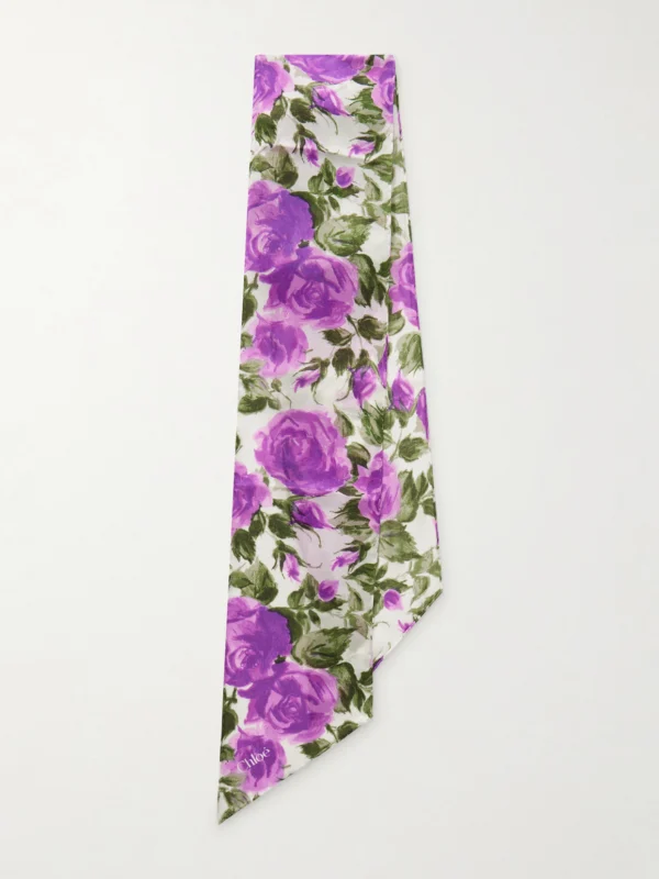Chloé Floral-print Silk-georgette Scarf