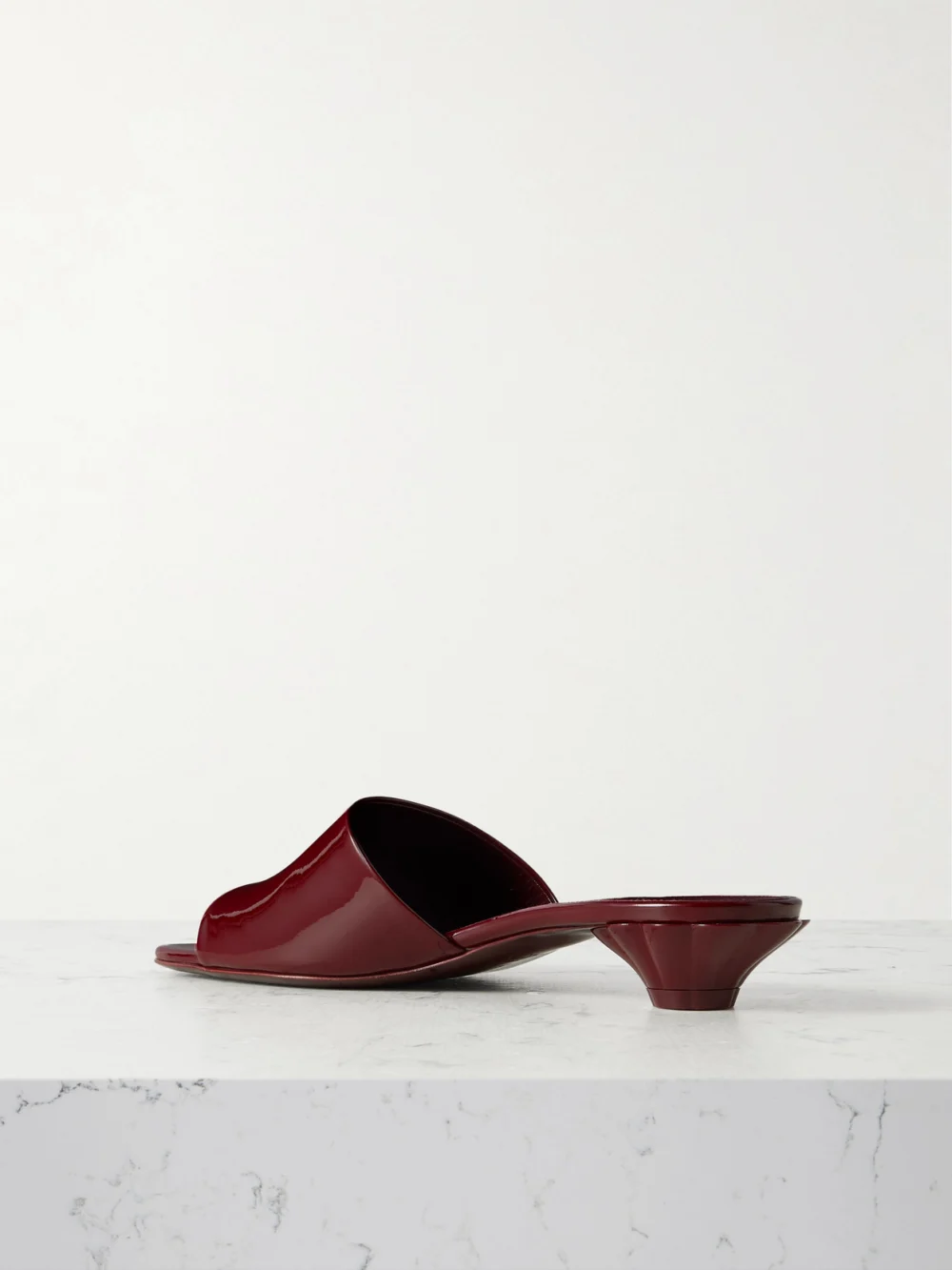 Back view of the Chloé Flower Patent-leather Sandals