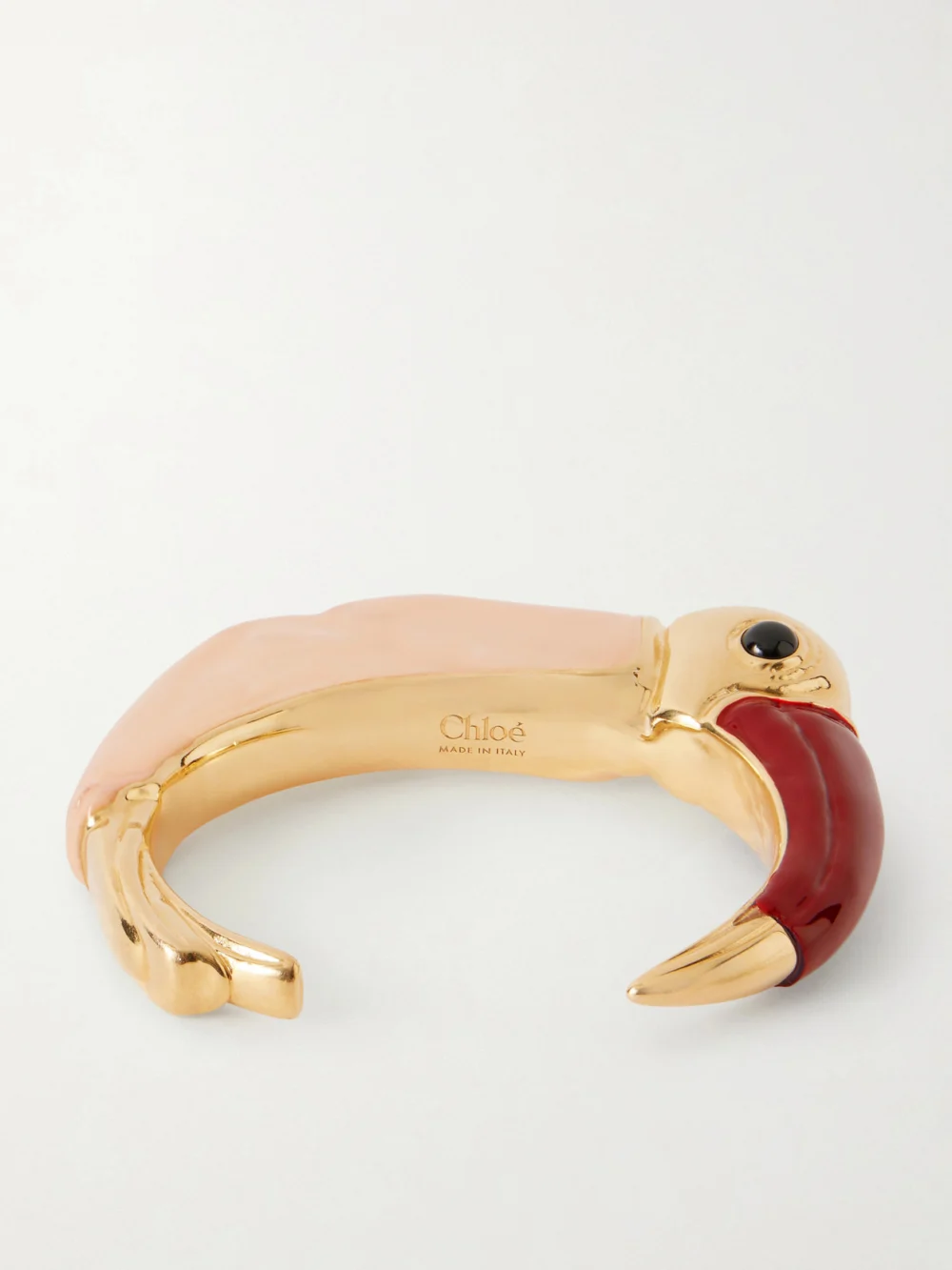 Back view of the Chloé Gold-tone and Resin Cuff
