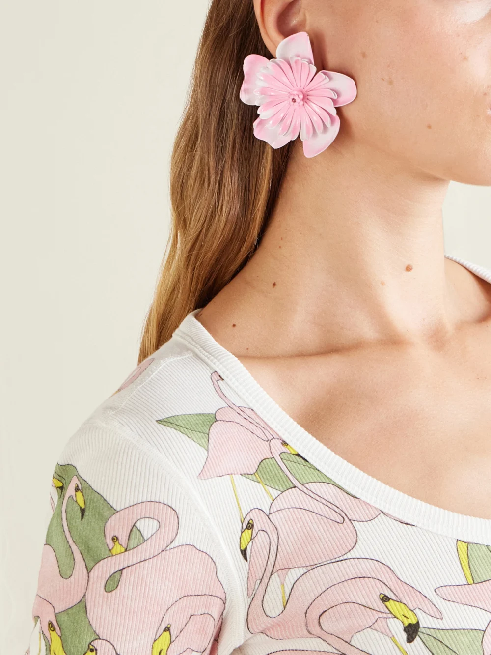 Chloé Gold-tone Resin Earrings, styled view