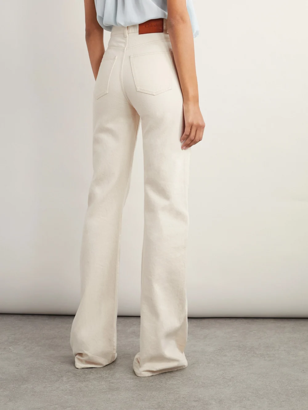 Back view of the Chloé High-rise Straight-leg Jeans