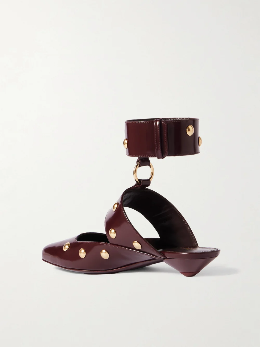 Back view of the Chloé Jade Studded Leather Pumps