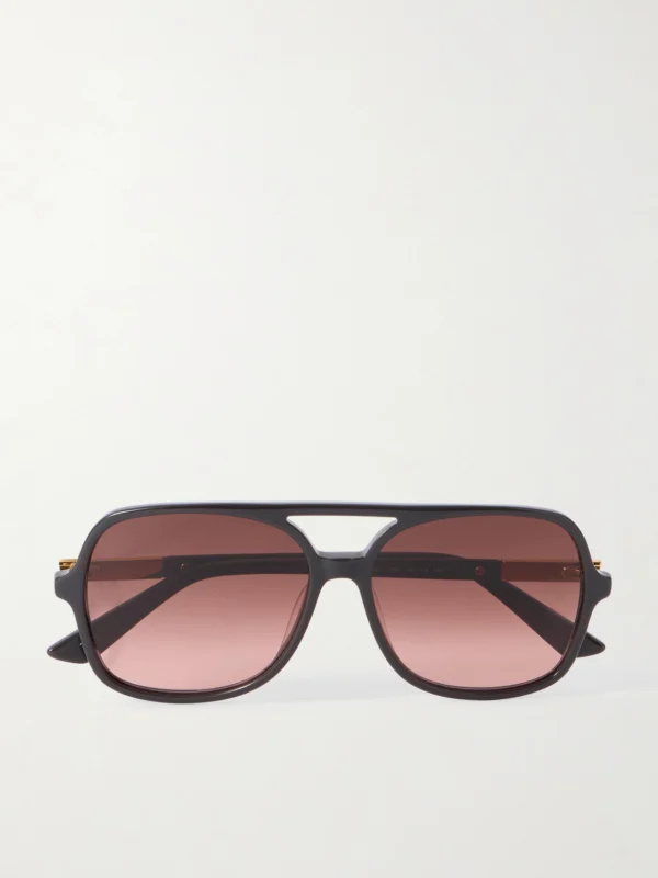 Chloé Judy Aviator-style Acetate and Gold-tone Sunglasses