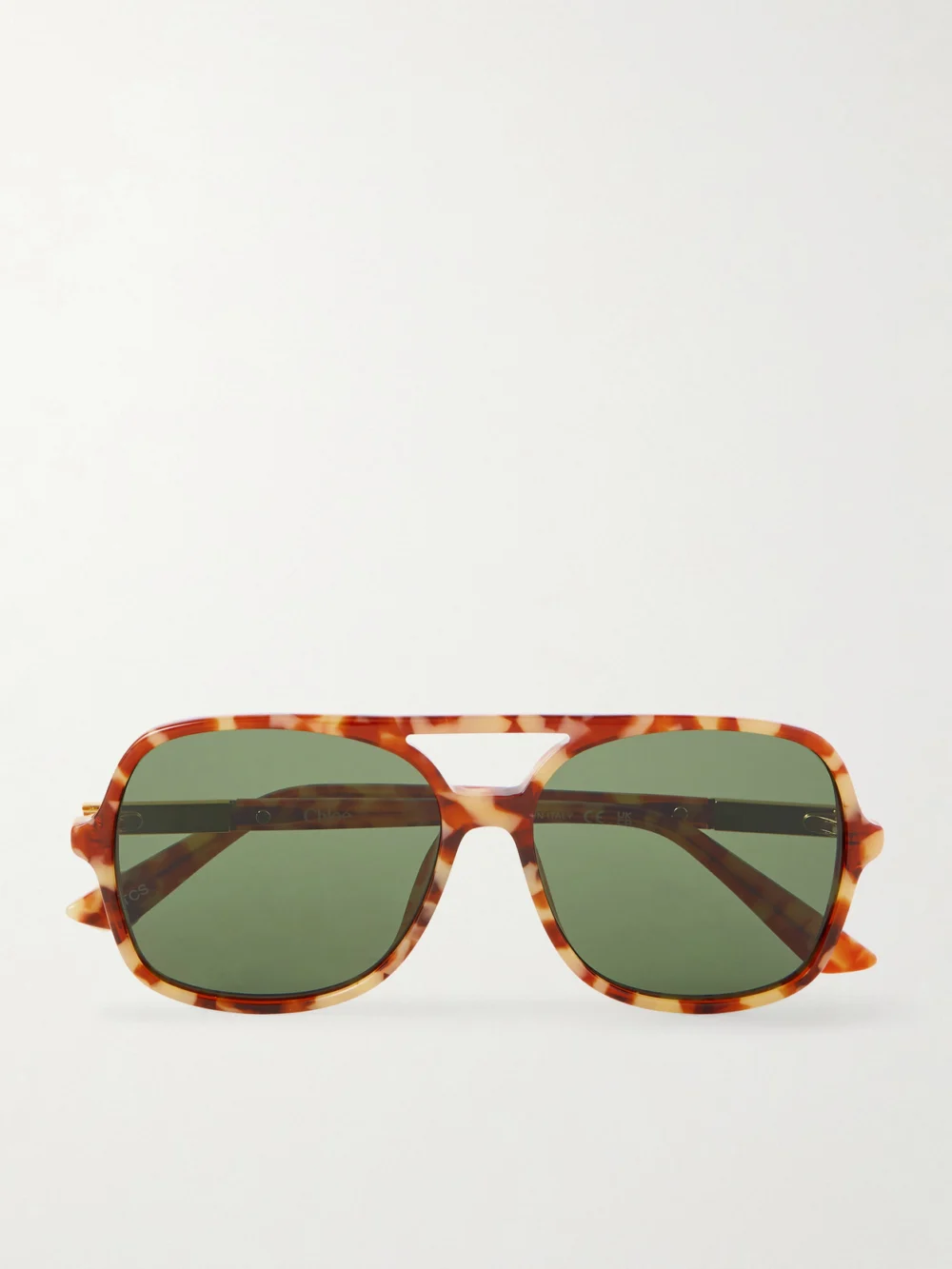 Chloé Judy Aviator-style Tortoiseshell Acetate and Gold-tone Sunglasses