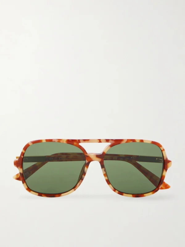 Chloé Judy Aviator-style Tortoiseshell Acetate and Gold-tone Sunglasses