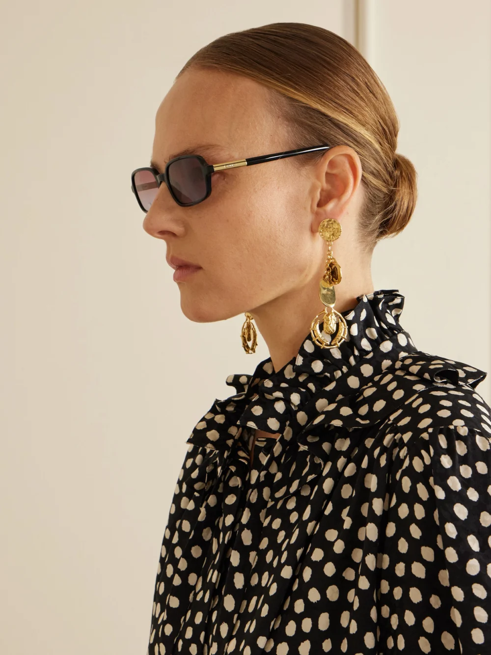 Back view of the Chloé Judy Rectangle-frame Acetate Sunglasses