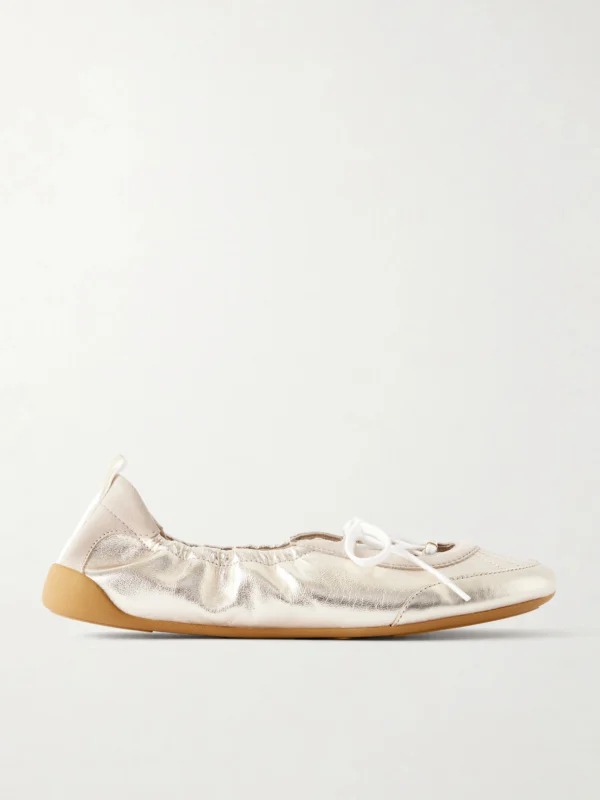 Chloé Kick Metallic Leather Sneakers