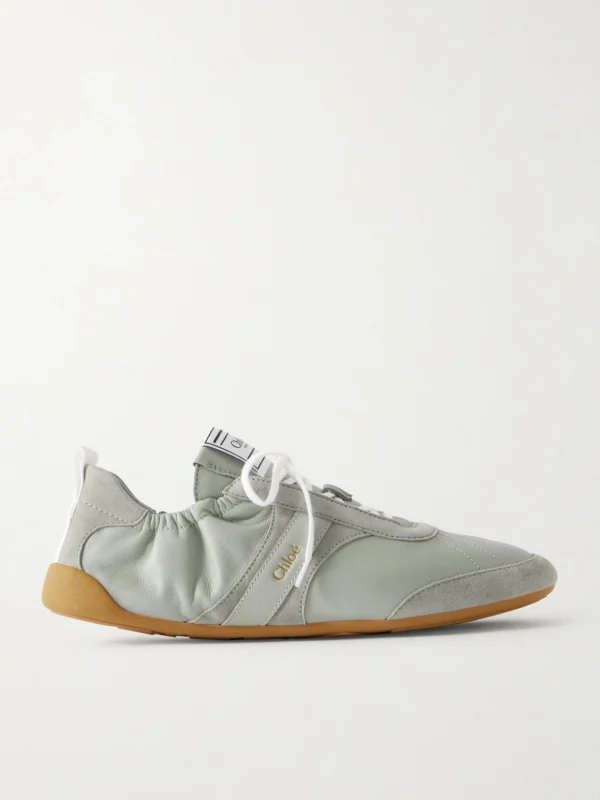 Chloé Kick Suede and Leather Sneakers