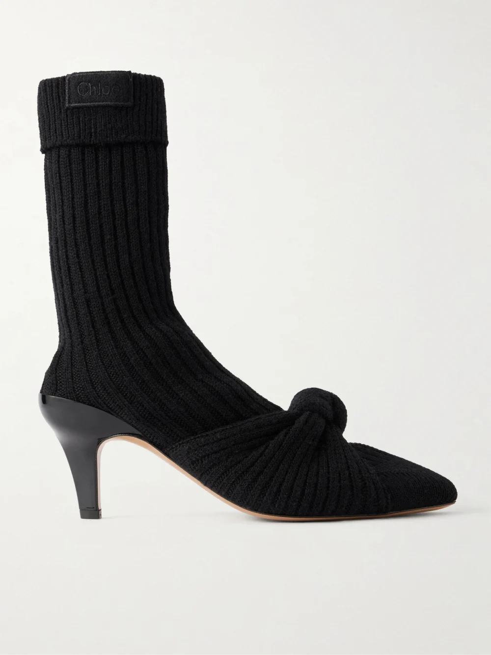 Chloé Knotted Knitted Boots in black