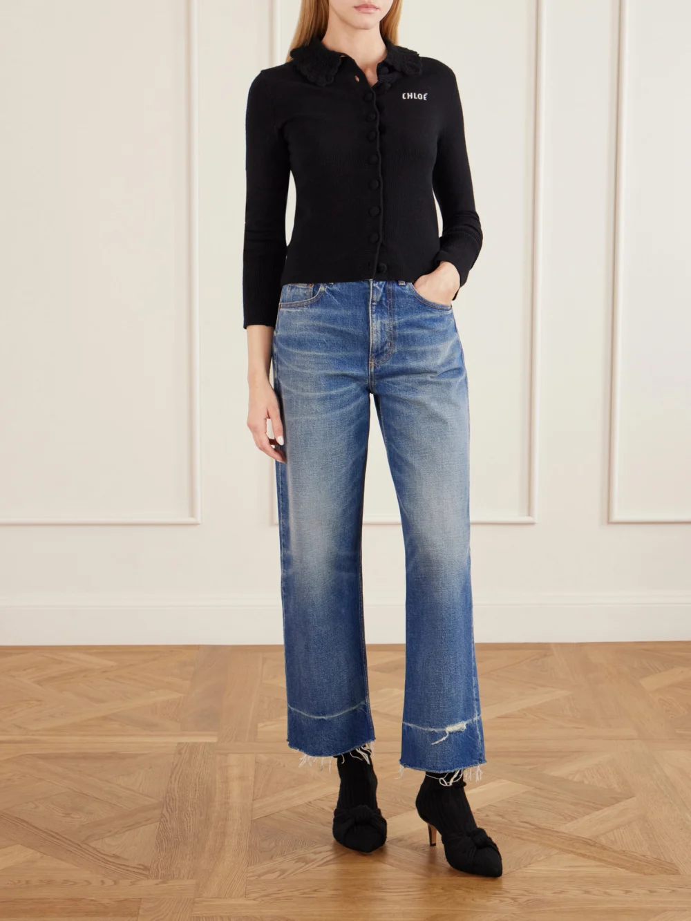 Chloé Knotted Knitted Boots, styled view