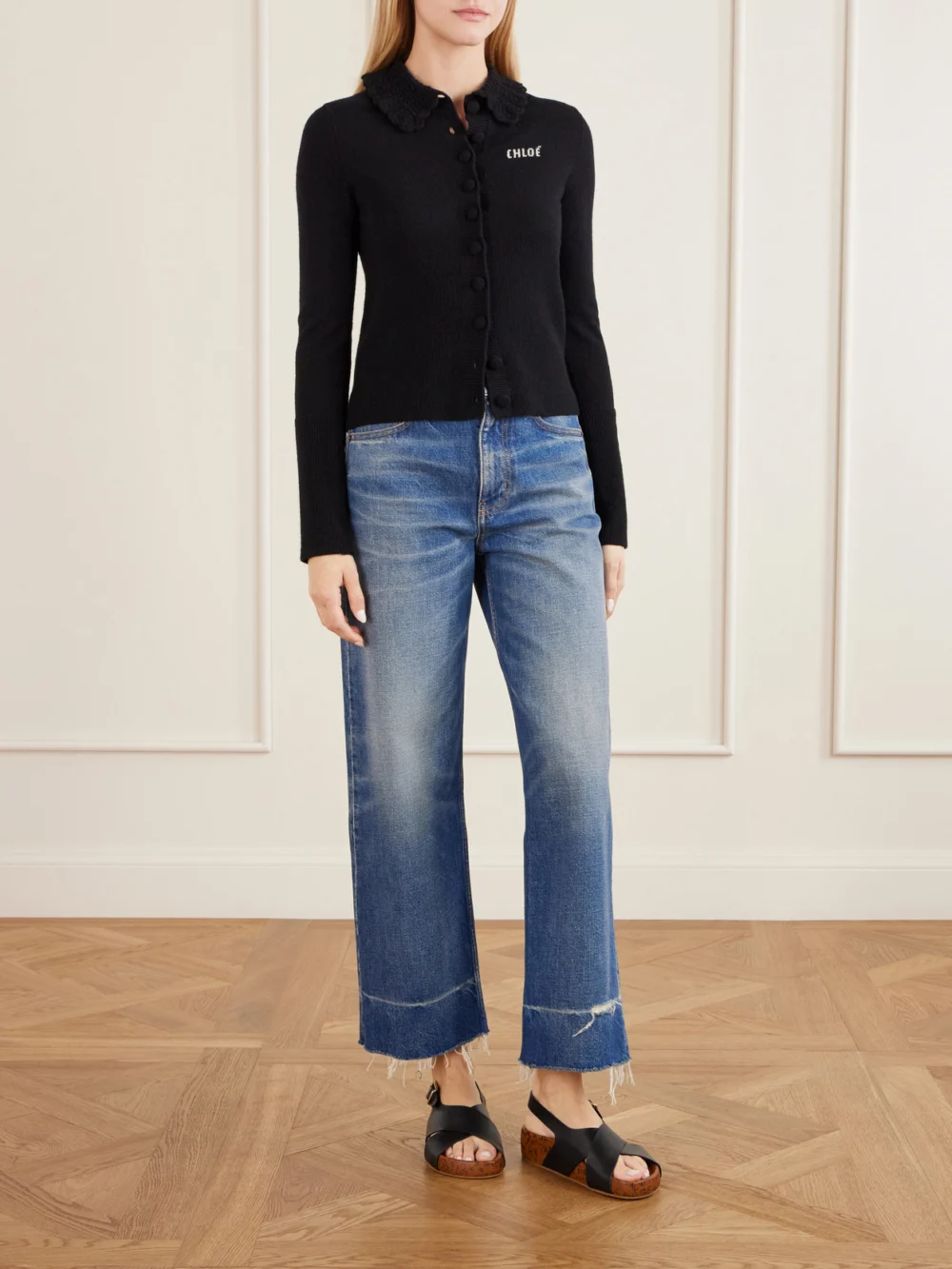 Chloé Leather Sandals, styled view