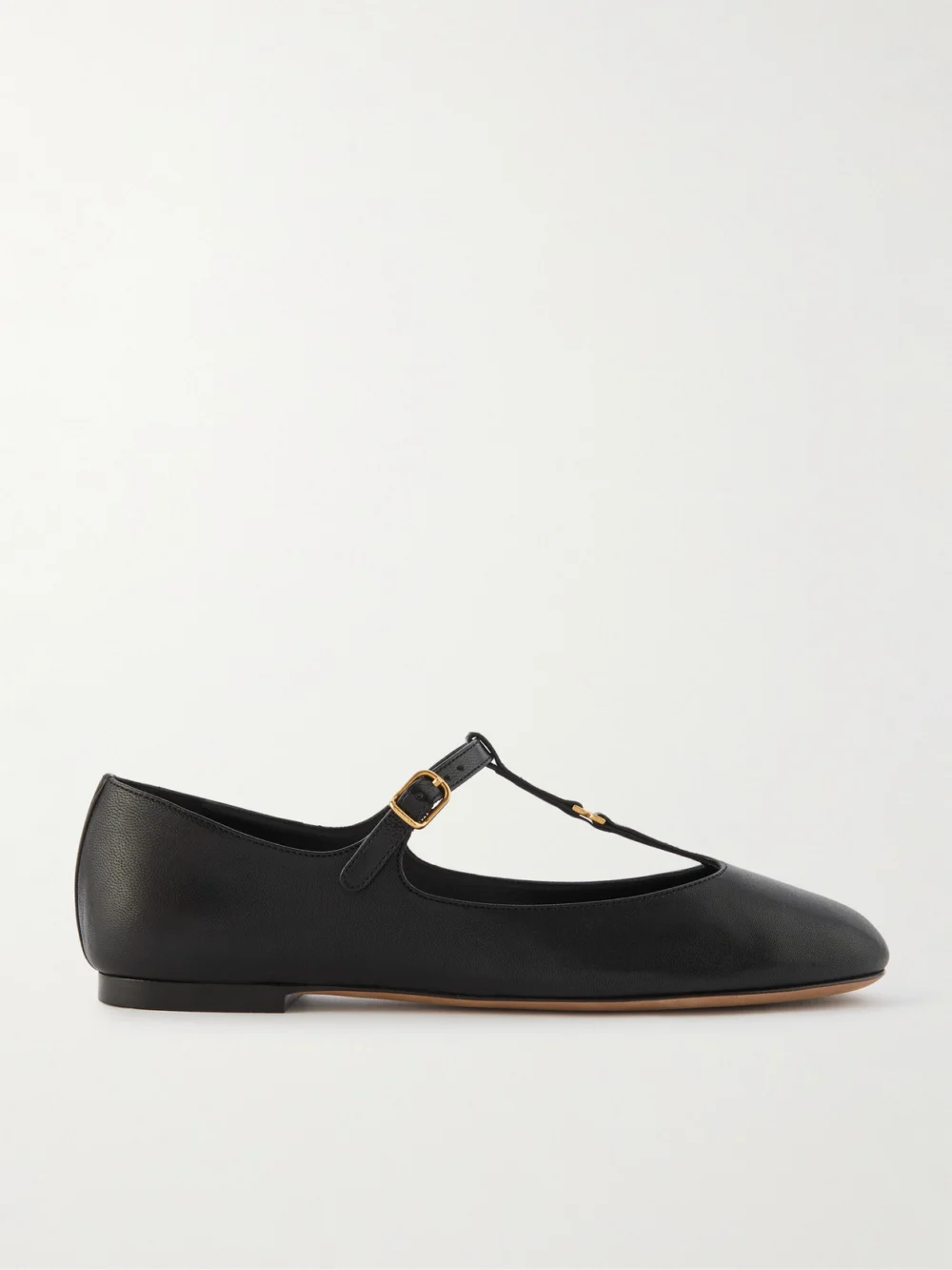 Chloé Marcie Embellished Leather Ballet Flats in black