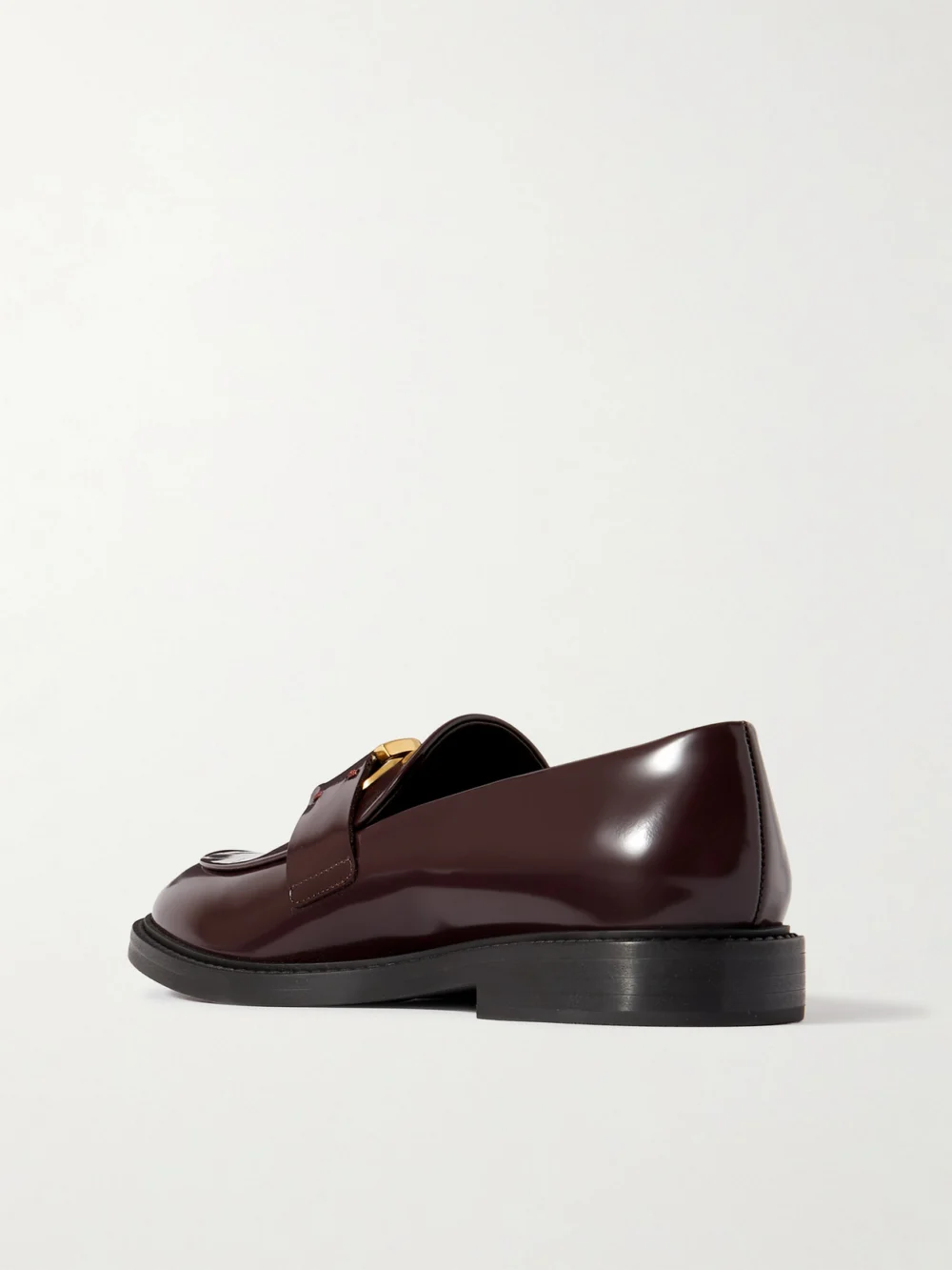 Back view of the Chloé Marcie Embellished Leather Loafers
