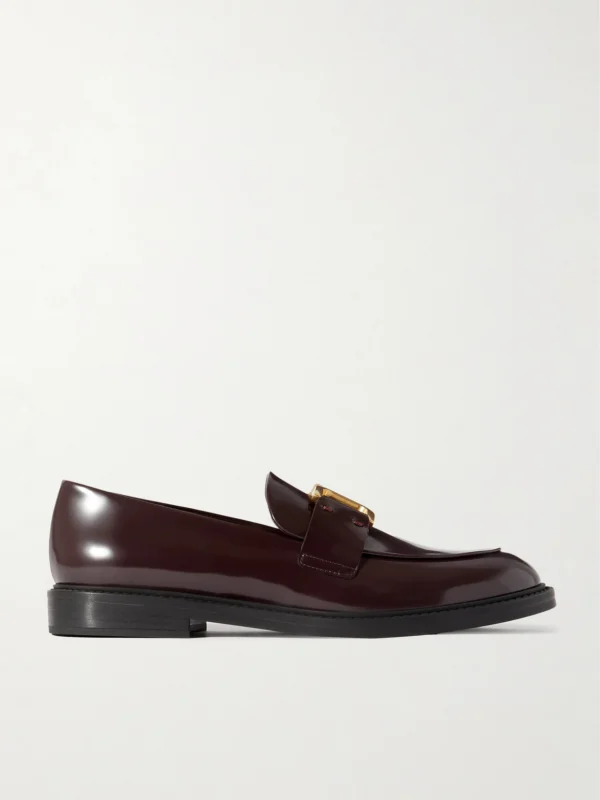Chloé Marcie Embellished Leather Loafers