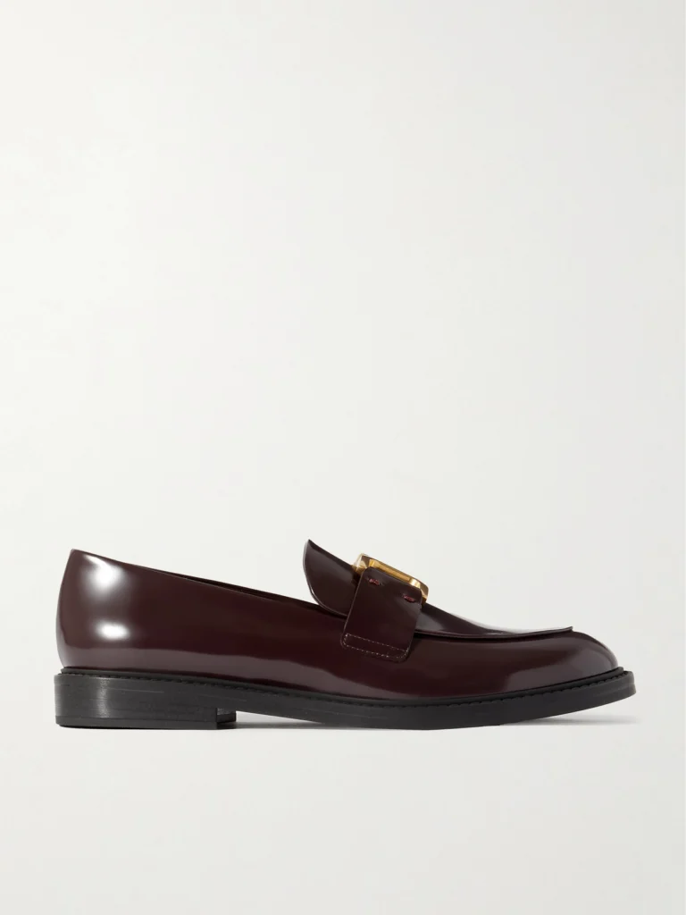 Chloé Marcie Embellished Leather Loafers