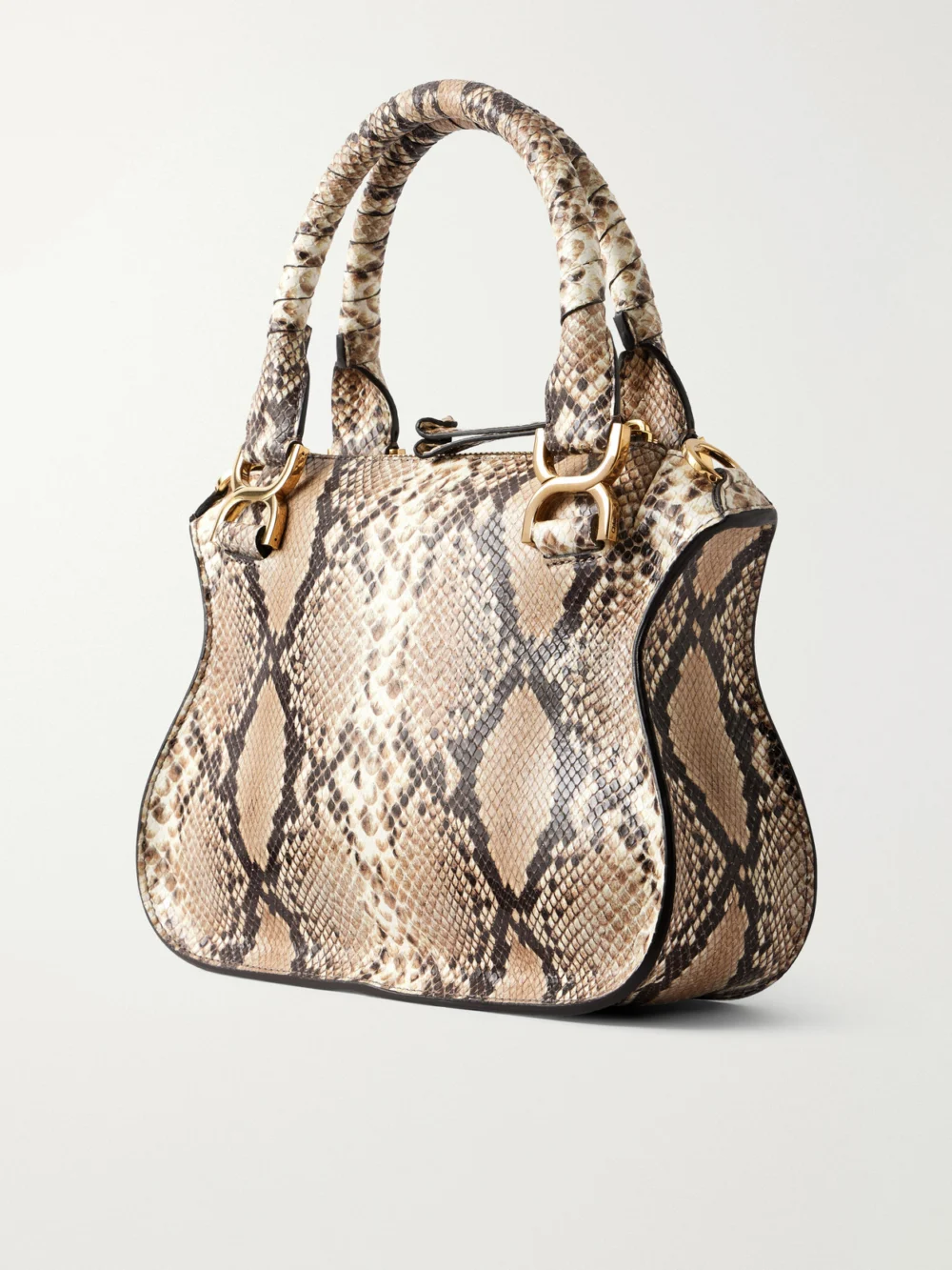 Back view of the Chloé Marcie Snake-effect Leather Tote Bag