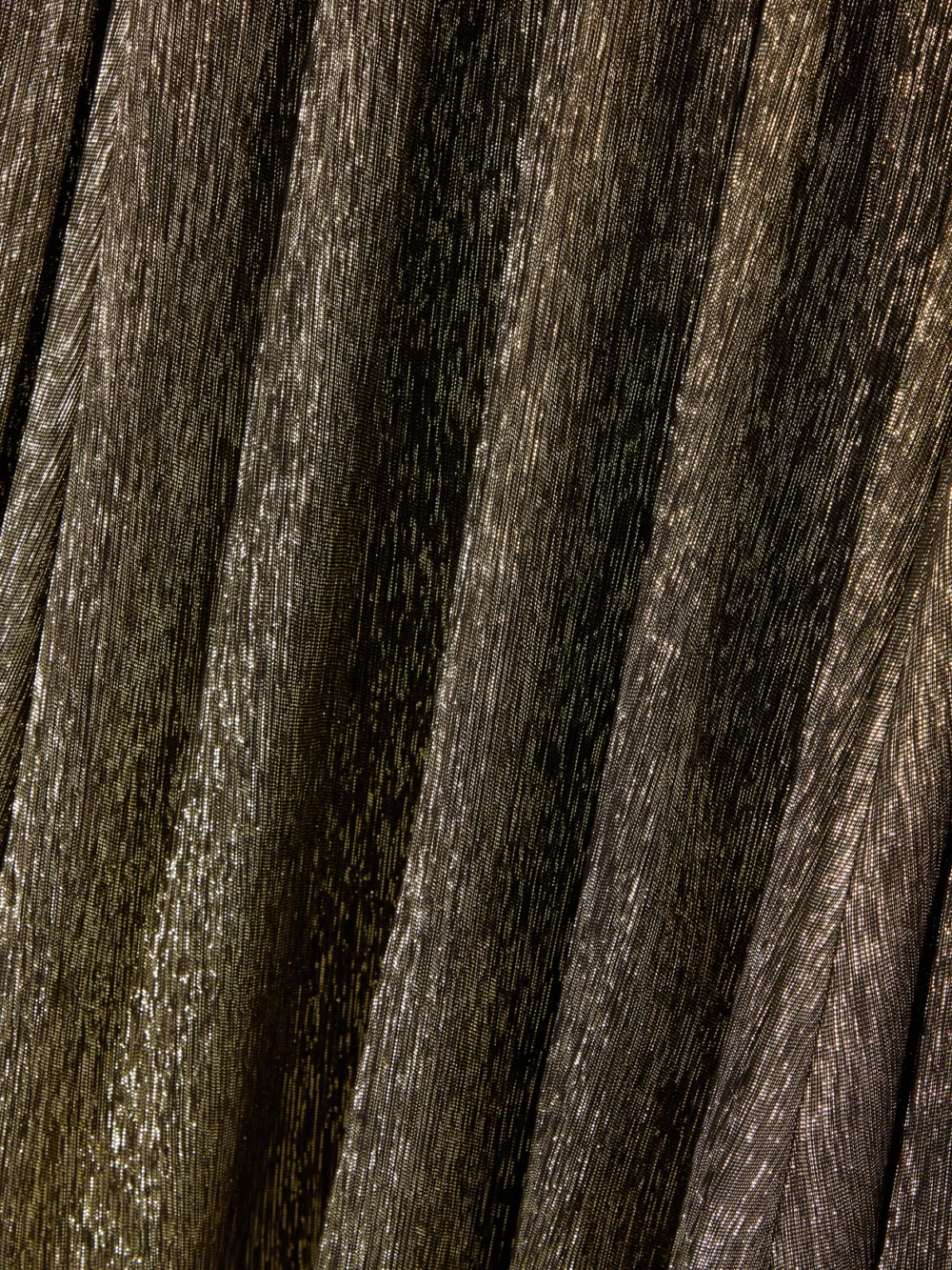 Close-up detail of the Chloé Metallic Silk-blend Mini Dress