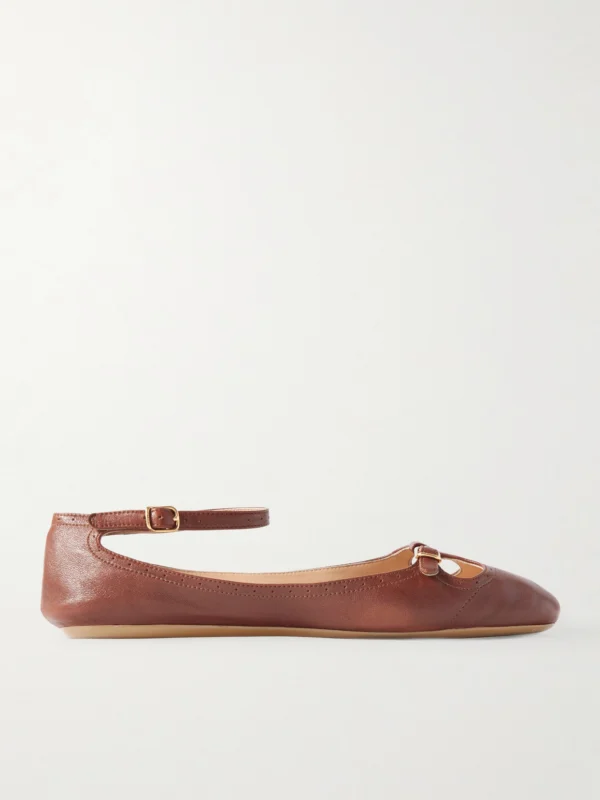 Chloé Misty Laser-cut Leather Ballet Flats