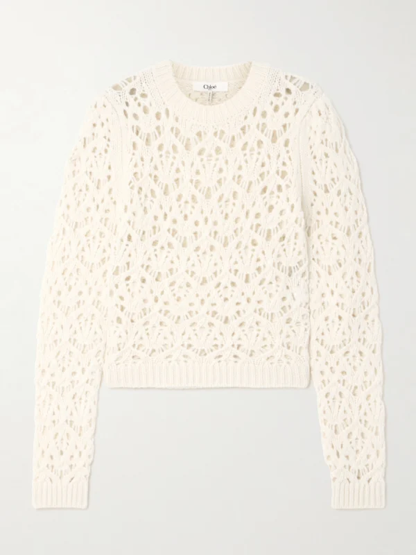 Chloé Open-knit Wool Sweater