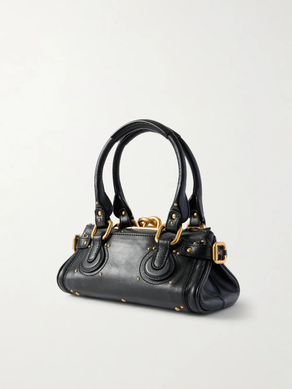 Back view of the Chloé Paddington Embellished Leather Top-handle Bag