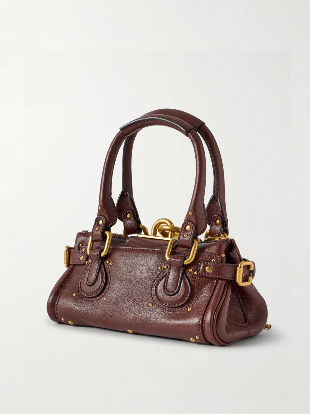 Back view of the Chloé Paddington Embellished Leather Top-handle Bag