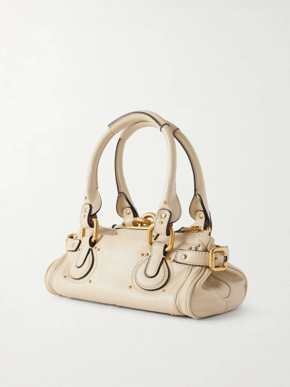 Back view of the Chloé Paddington Embellished Leather Top-handle Bag