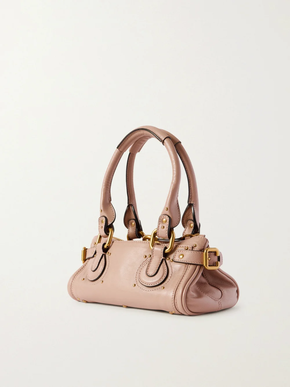 Back view of the Chloé Paddington Embellished Leather Top-handle Bag