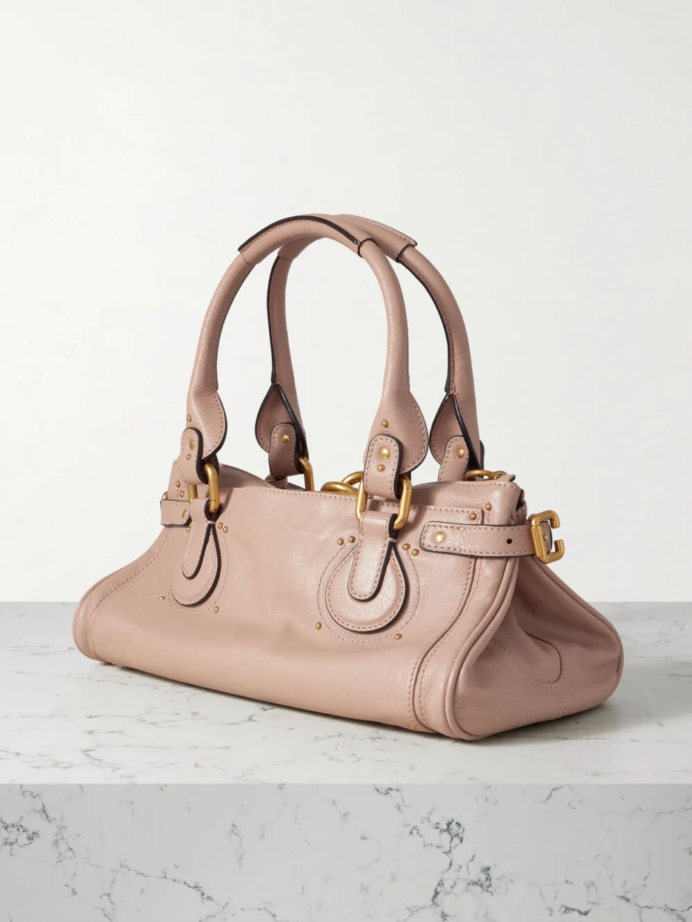 Back view of the Chloé Paddington Embellished Leather Tote