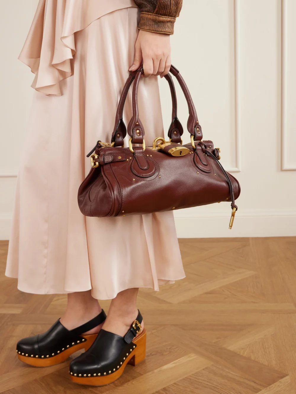 Chloé Paddington Embellished Leather Tote, styled view