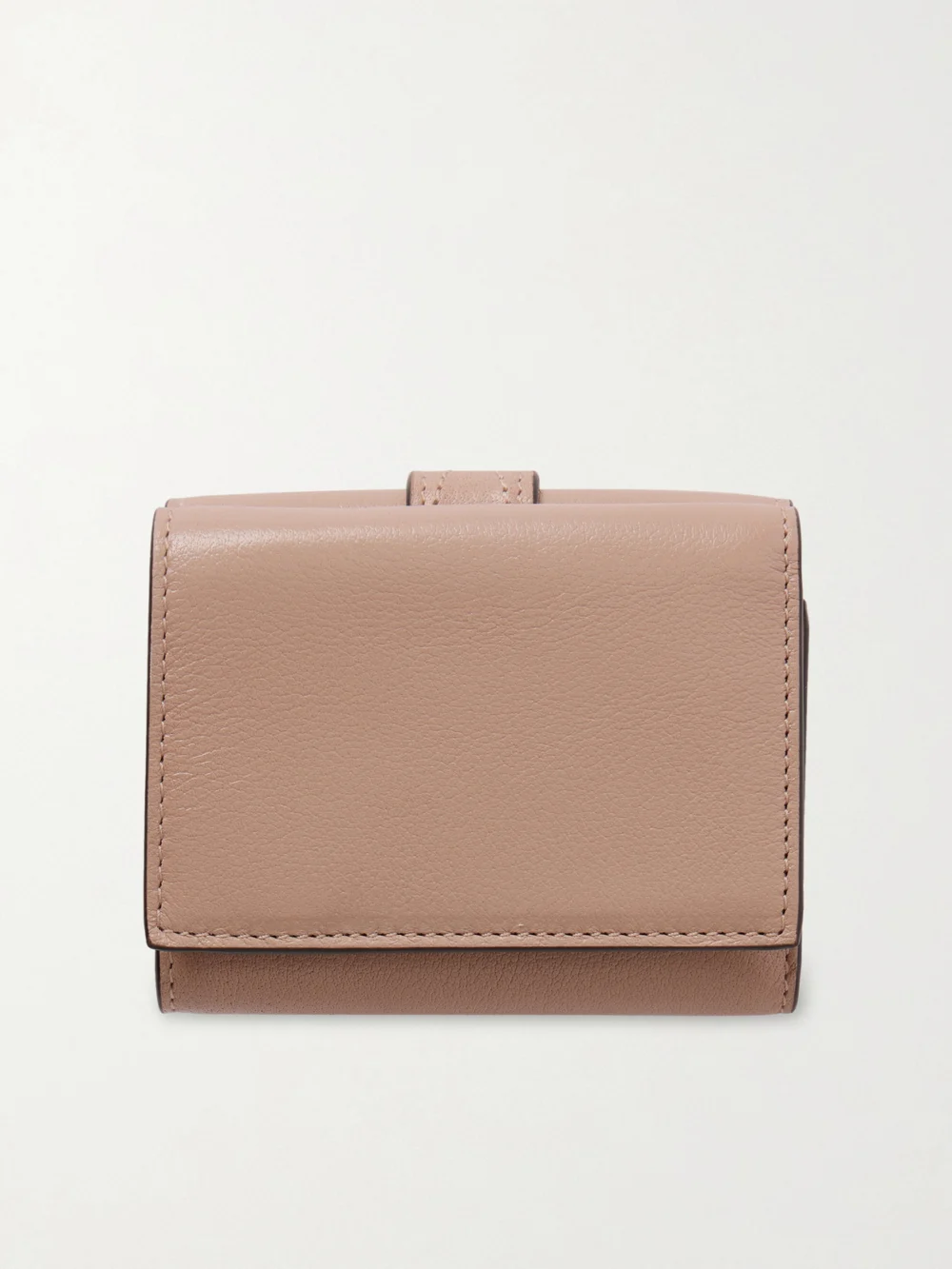 Back view of the Chloé Paddington Embellished Textured-leather Cardholder