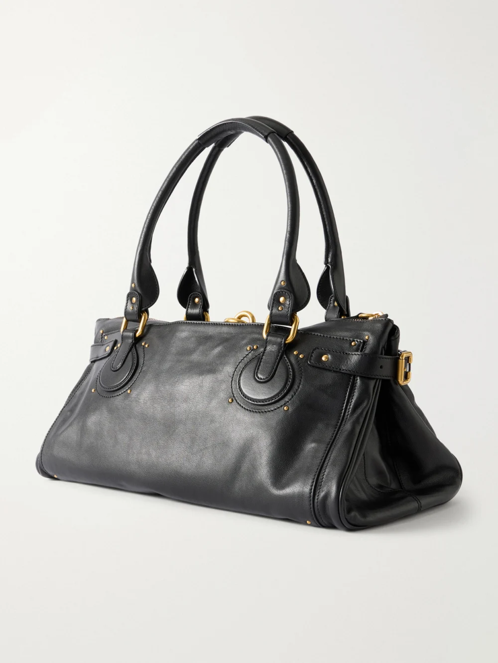 Back view of the Chloé Paddington Large Locket-detail Leather Bag