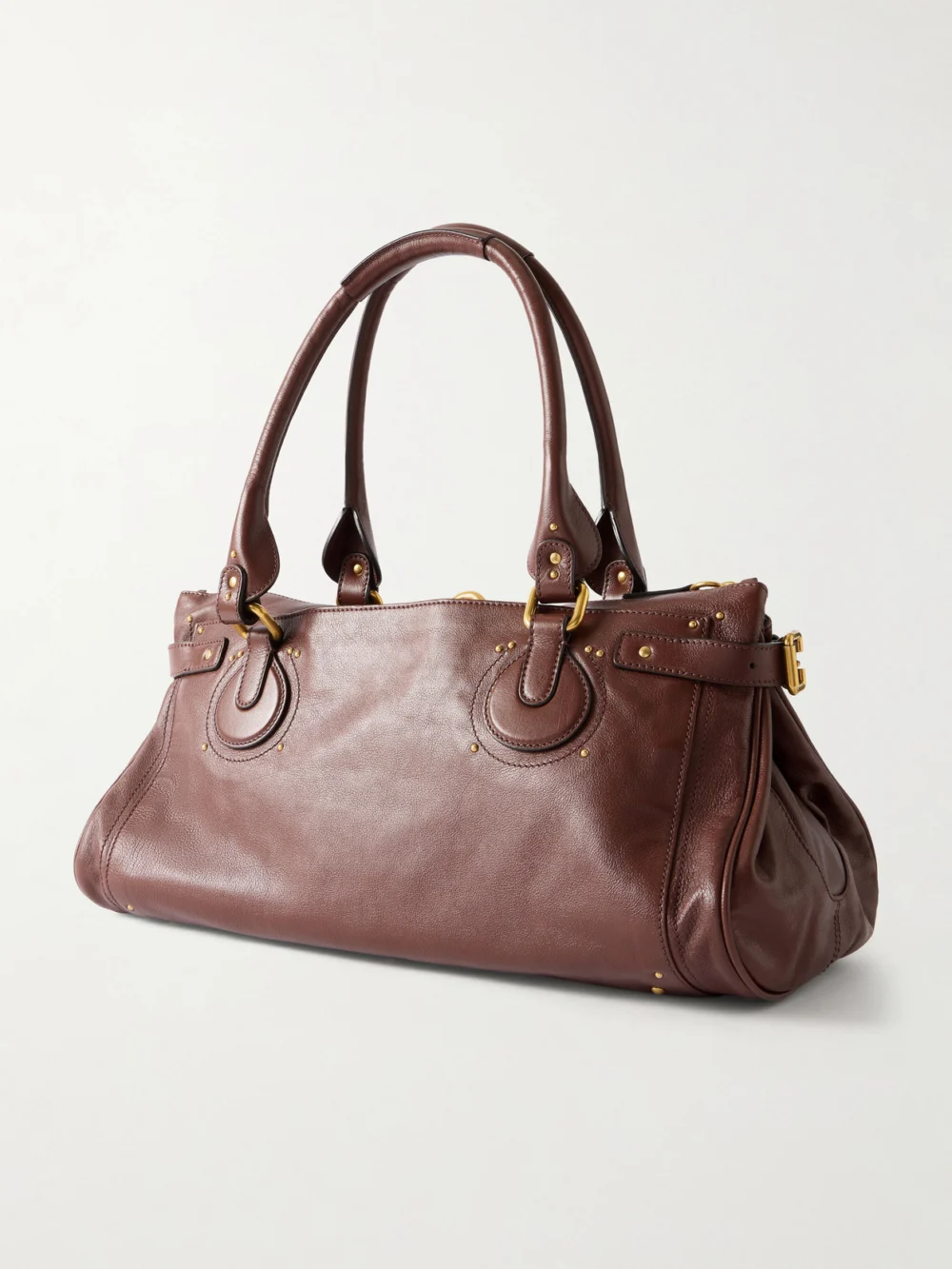 Back view of the Chloé Paddington Large Locket-detail Leather Bag