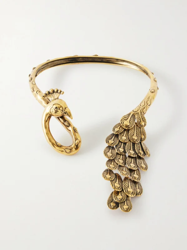 Chloé Peacock Gold-tone Choker