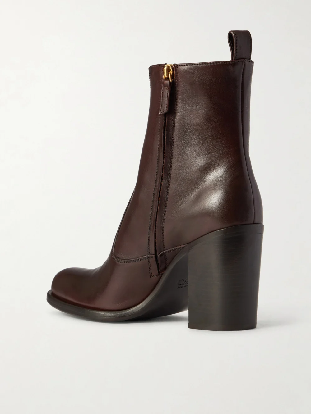 Back view of the Chloé Phoenix Leather Ankle Boots