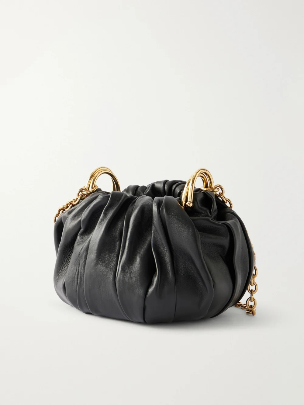Back view of the Chloé Pleated Leather Shoulder Bag