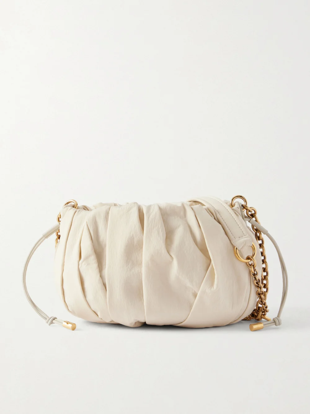 Chloé Pleated Shell Shoulder Bag in white
