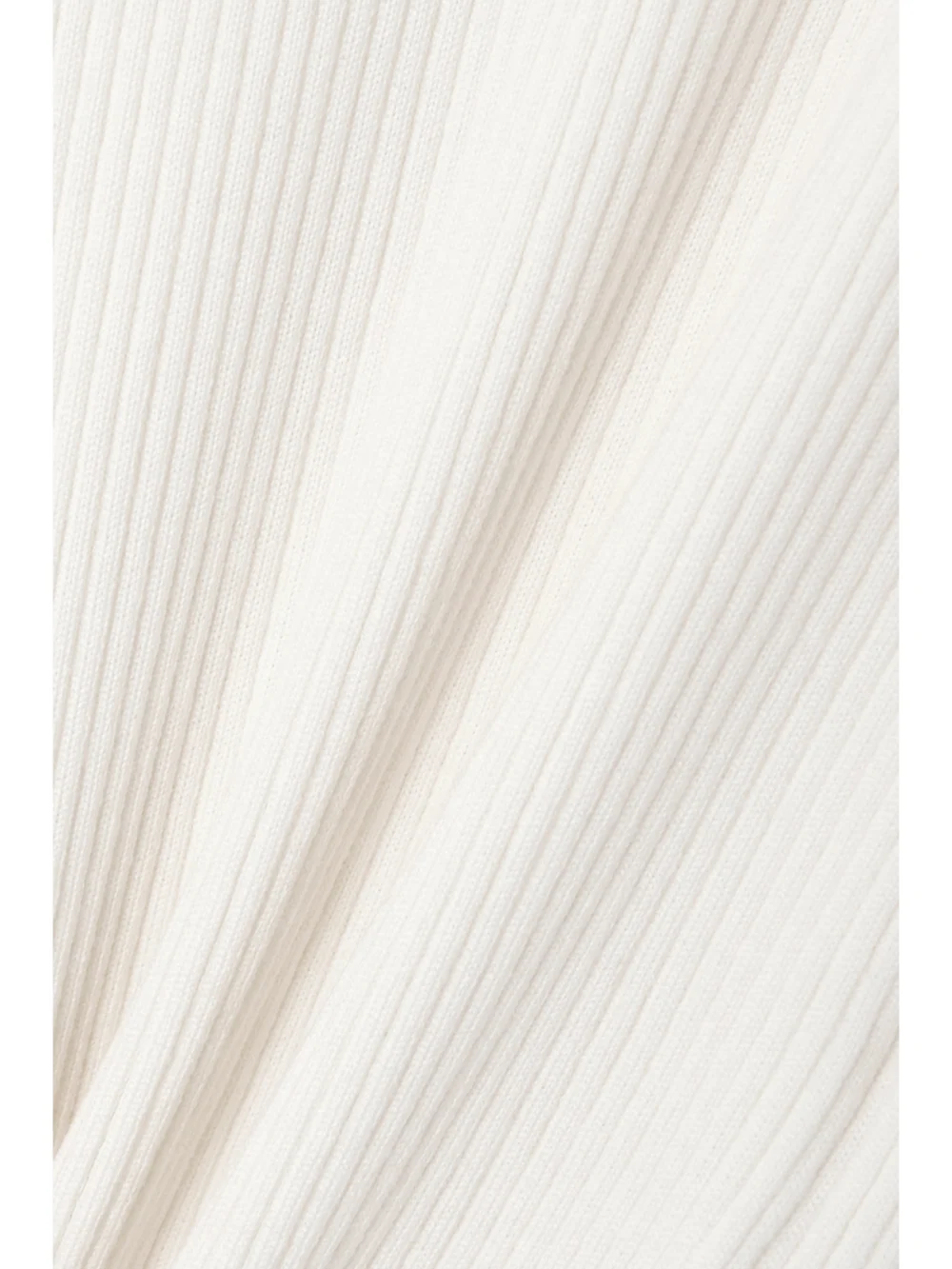 Close-up detail of the Chloé Ribbed Wool-blend and Pointelle-knit Linen-blend Top